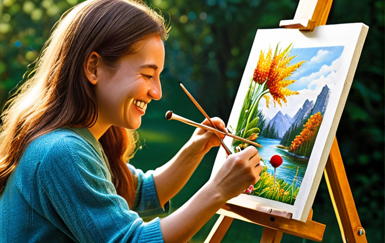 **

A vibrant, inspiring scene depicting someone happily pursuing a hobby (like painting or playing music). Focus on the joy and personal fulfillment of the activity, showcasing intrinsic motivation. Perhaps include elements of nature or a cozy, comfortable setting.

**